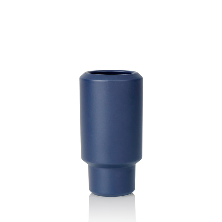 Fumario Vase H 16,5 cm von Lucie Kaas in blau
