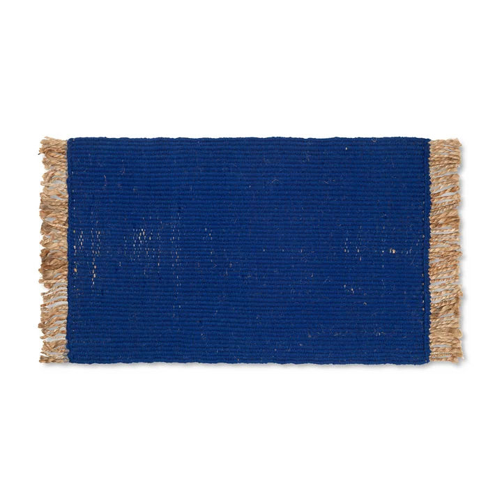 Block Fußmatte von Ferm Living in der Farbe blau