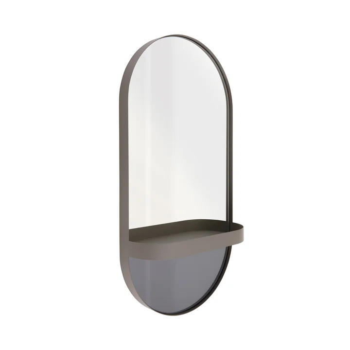 Wandspiegel mit Ablage von Remember in taupe