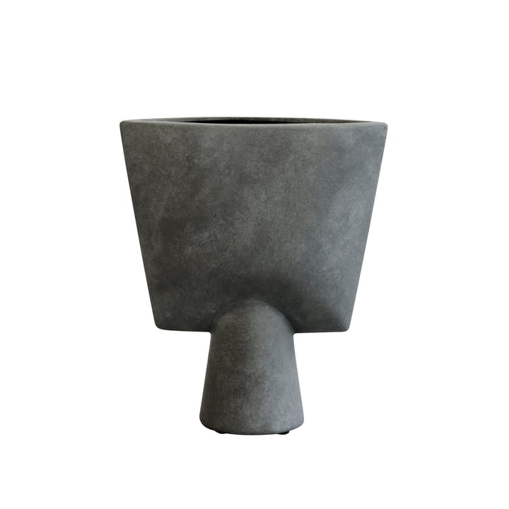 Sphere Vase Triangle mini von 101 Copenhagen in dunkelgrau