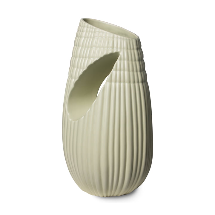 Objects Ribbed Keramik-Vase von HKliving in der Farbe matt minty