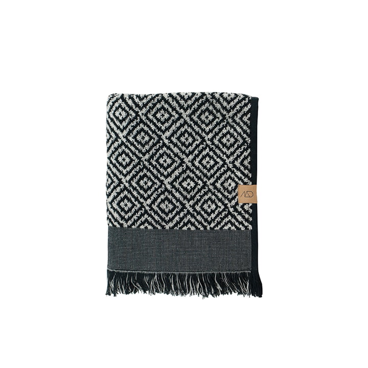 Morocco Handtuch 50 x 95 cm von Mette Ditmer in schwarz / weiß