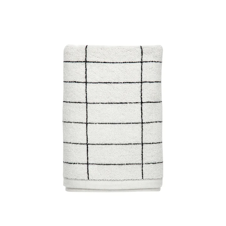 Tile Gästehandtuch 38 x 60 cm von Mette Ditmer in schwarz / off-white