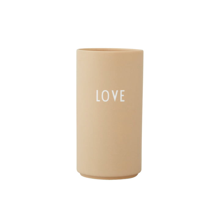 AJ Favourite Porzellan Vase Medium Love von Design Letters in beige
