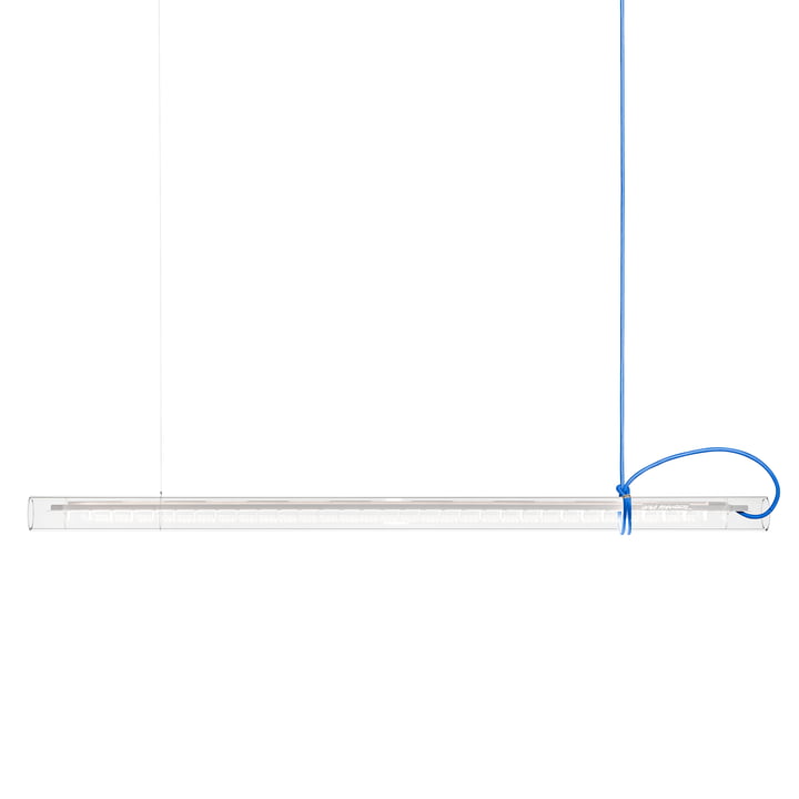 Die Tubular LED Pendelleuchte, weiß / blau von Ingo Maurer