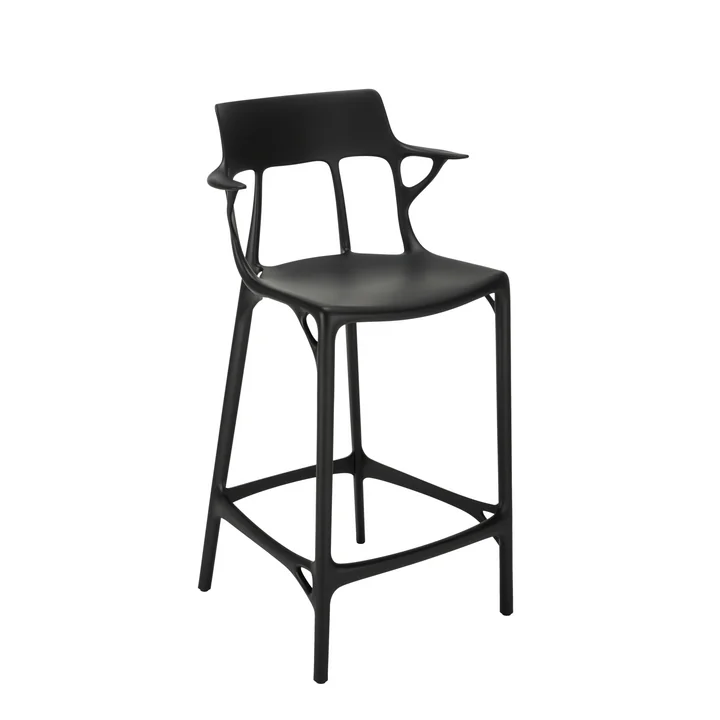 AI Barstuhl recycled SH 65 cm von Kartell in schwarz
