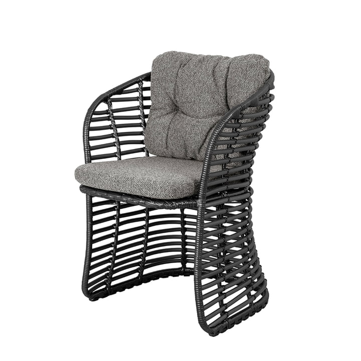 Basket Outdoor Sessel von Cane-line in der Farbe schwarz / grau