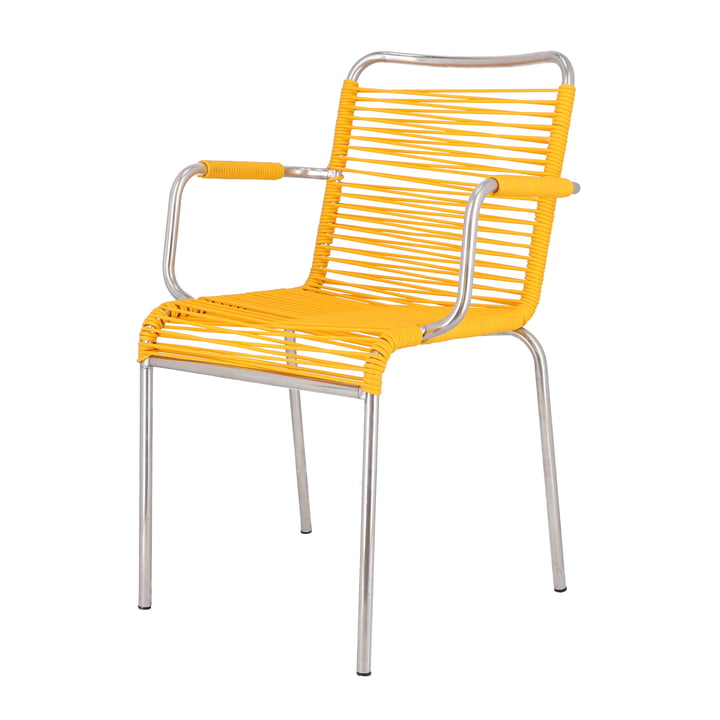 Mya Spaghetti Outdoor Stuhl von Fiam in gelb