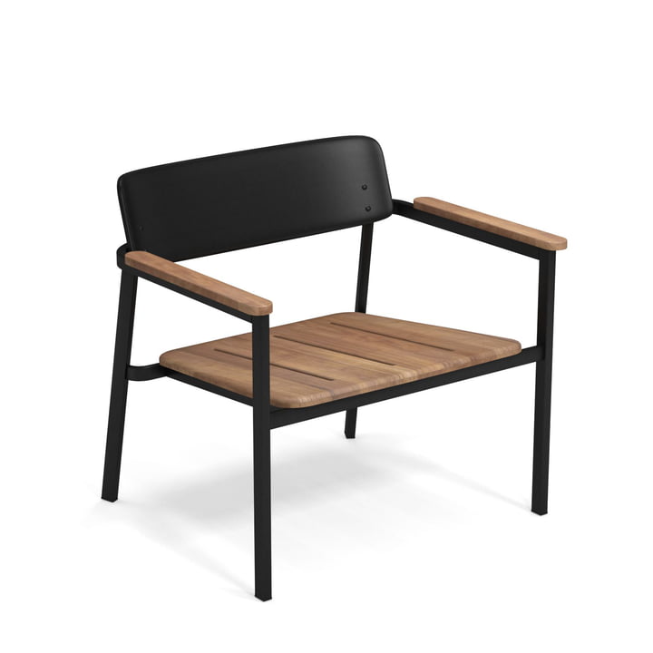 Shine Outdoor Lounge Stuhl von Emu in Teak / schwarz