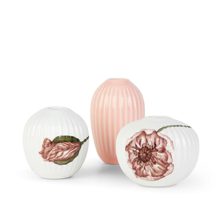 Hammershøi Poppy Vase Miniatur von Kähler Design in weiß (3er-Set)