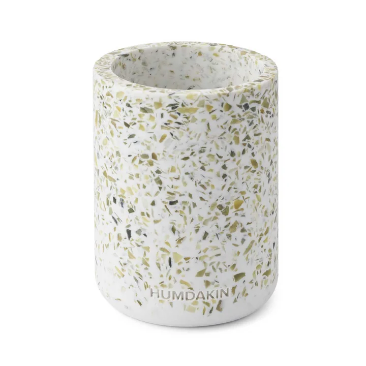 Terrazzo Vase, H 14 cm, grün von Humdakin