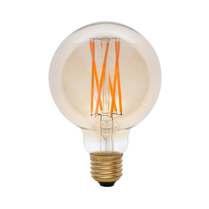 Elva LED-Leuchtmittel E27 6W, Ø 9,5 cm von Tala in transparent gelb