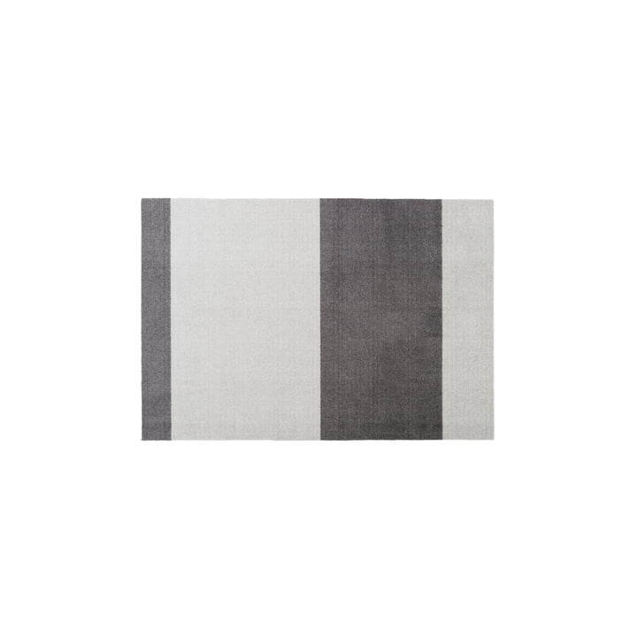 Stripes Horizontal Läufer, 90 x 130 cm, hellgrau / stahlgrau von Tica Copenhagen