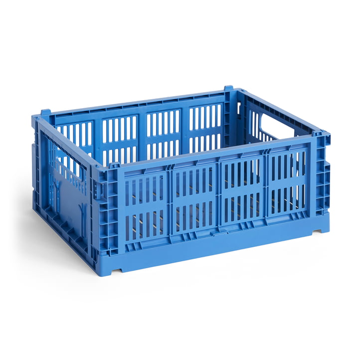 Colour Crate Korb recycelt M von Hay in der Farbe electric blue