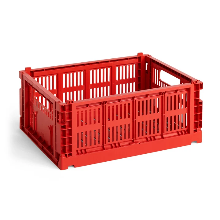 Colour Crate Korb recycelt M von HAY in der Farbe red