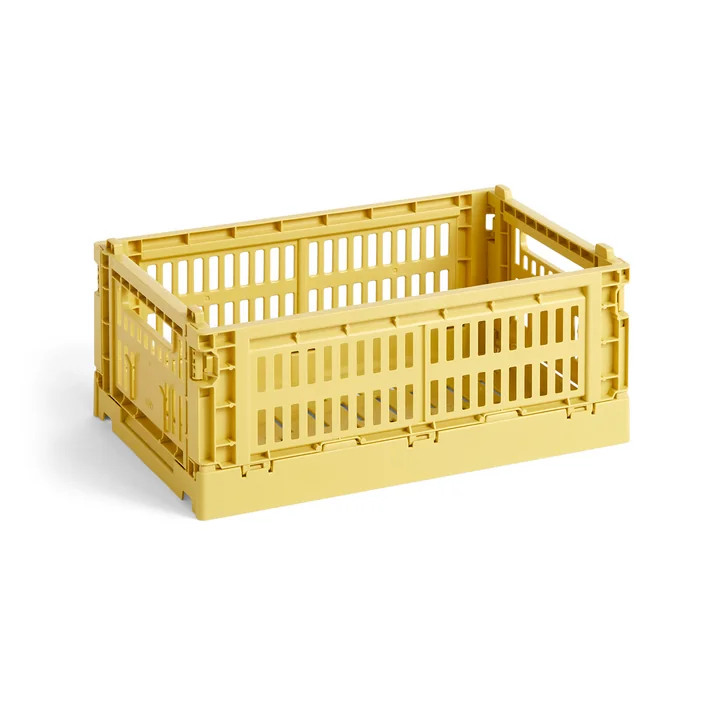 Colour Crate Korb recycelt S von HAY in der Farbe dusty yellow
