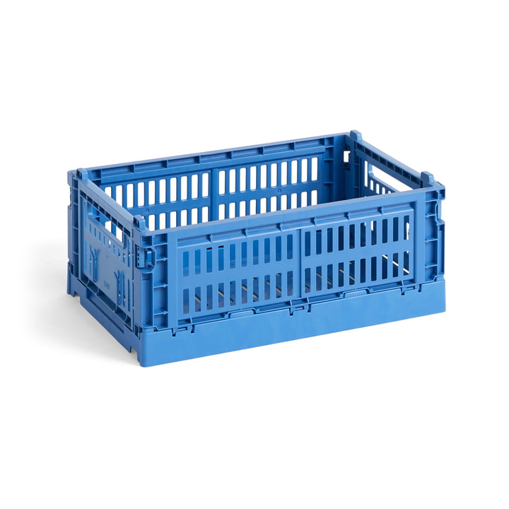 Colour Crate Korb recycelt S von Hay in der Farbe electric blue