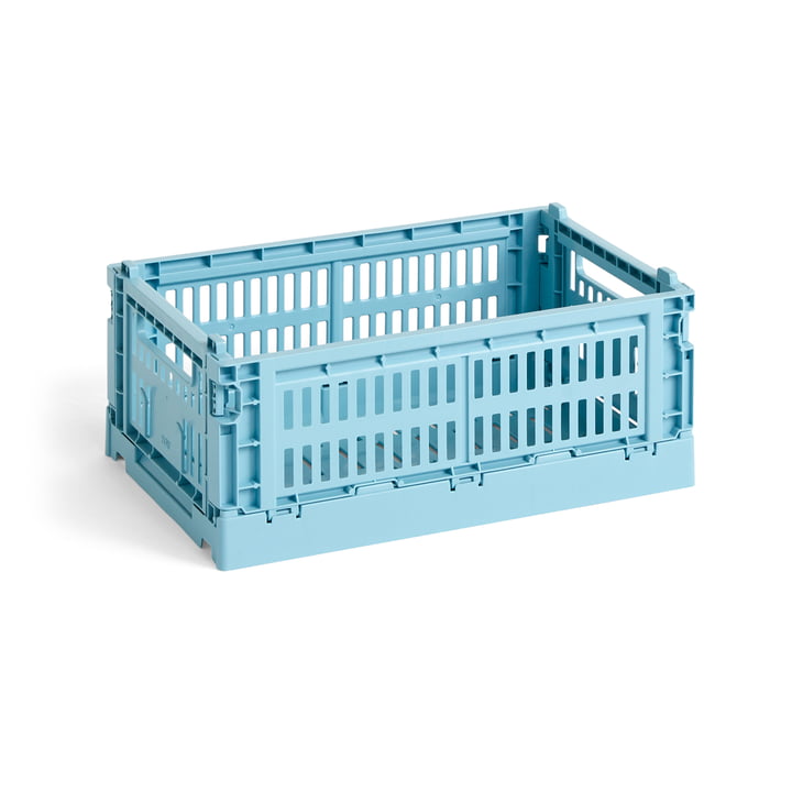 Colour Crate Korb recycelt S von Hay in der Farbe light blue