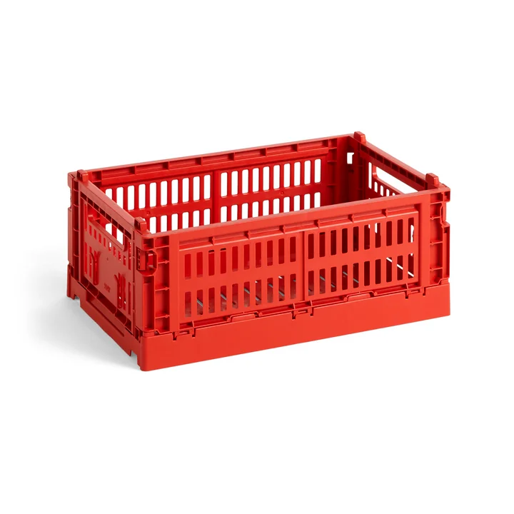 Colour Crate Korb recycelt S von HAY in der Farbe red