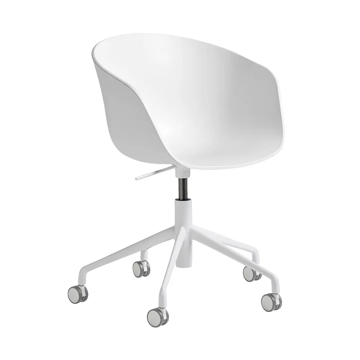 HAY - About A Chair AAC 52 mit Gaslift, Aluminium weiß / white 2.0