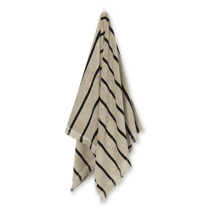 Alee Badetuch, 70 x 140 cm, sand / black von Ferm Living
