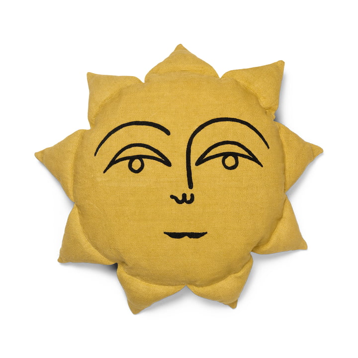 Sun Kissen von ferm Living in der Farbe gelb