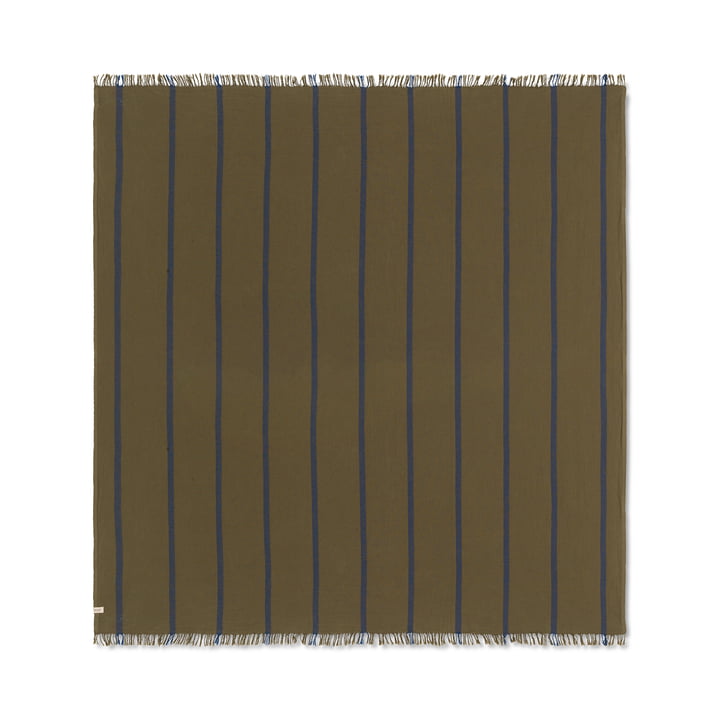 Yard Picknick Decke, 180 x 180 cm, olive / bright blue von ferm Living