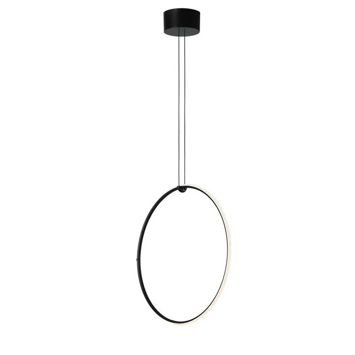 Arrangements LED Pendelleuchte, round / medium, matt schwarz (inkl. Baldachin) von Flos