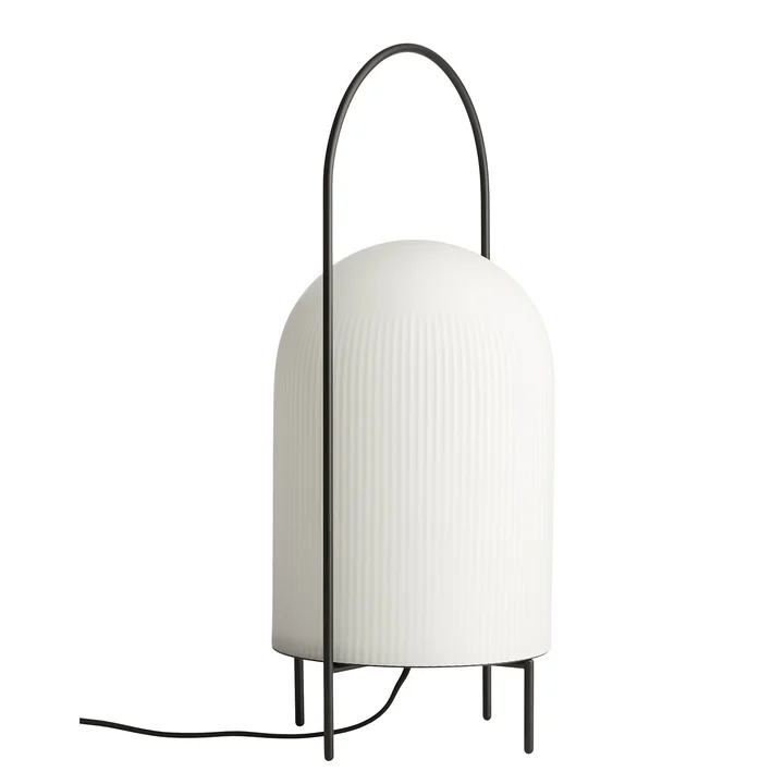Ghost Bodenleuchte, Ø 24 x H 60 cm, schwarz / weiß von Woud