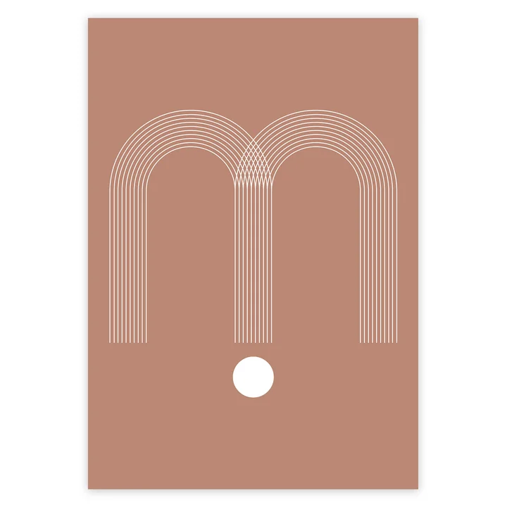 Artvoll - Arches Buchstabe M, terracotta