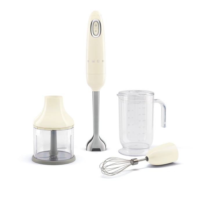 50's Style Stabmixer-Set HBF22 von Smeg in der Farbe creme