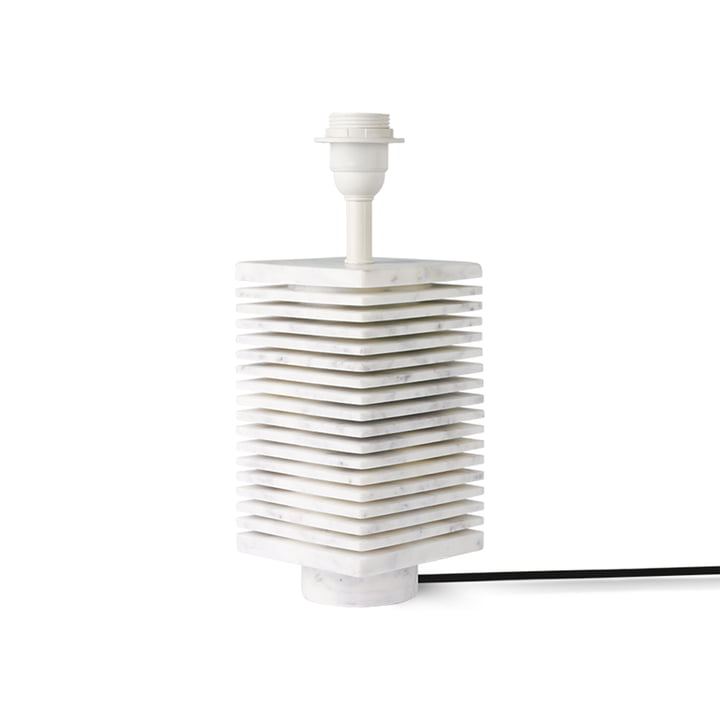 Ribbed Tischleuchtenfuß, white marble von HKliving