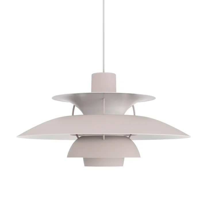 PH 5 Pendelleuchte, monochrome oyster grey von Louis Poulsen