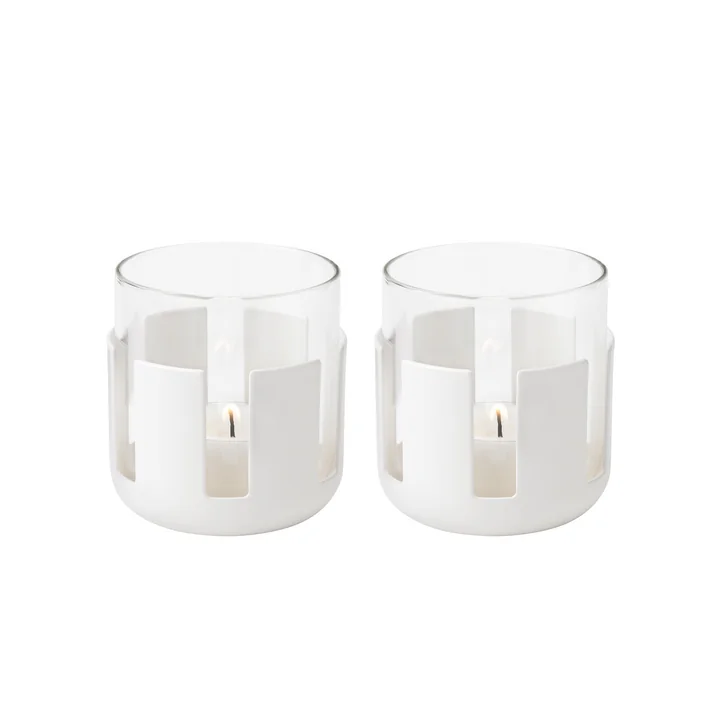 Luna Teelichhalter, soft white von Stelton