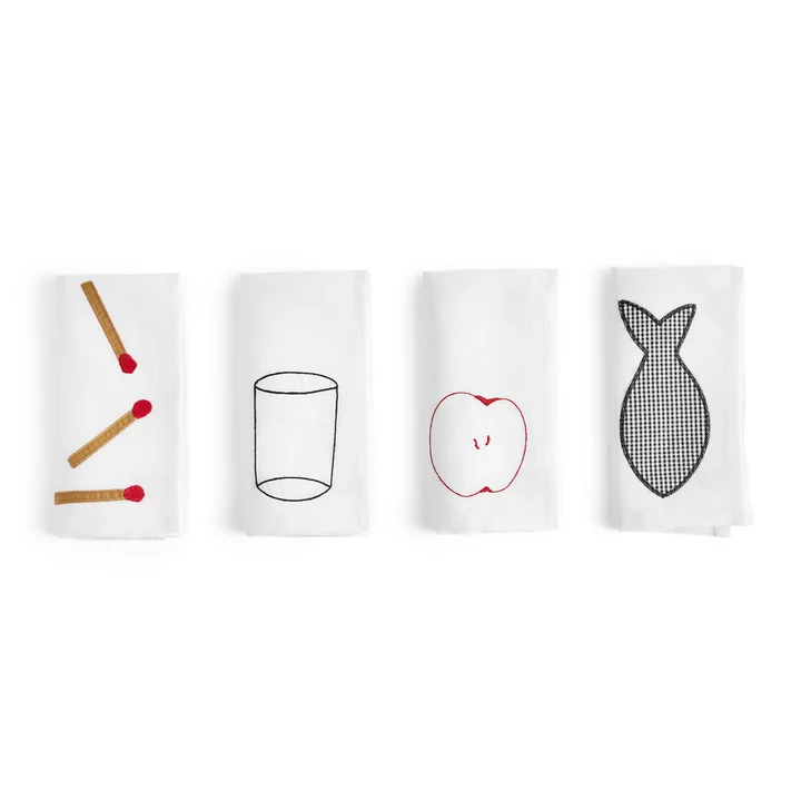 Sobremesa Serviette, weiß (4er-Set) von HAY