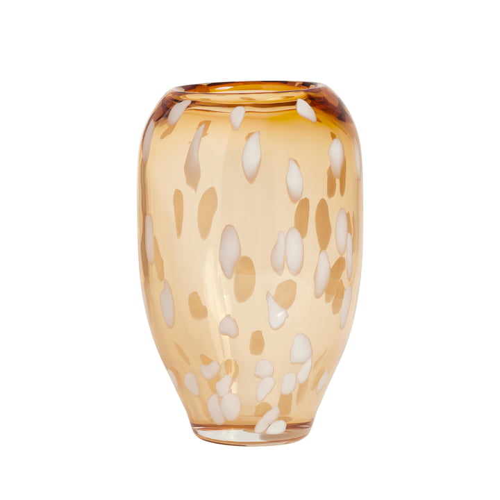 Jali Vase von OYOY in der Farbe amber