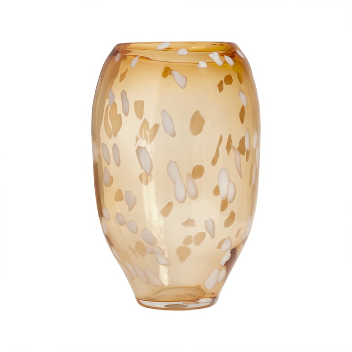 Jali Vase von OYOY in der Farbe amber