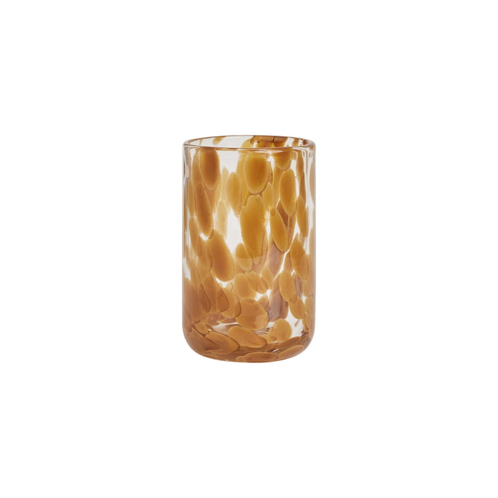 Jali Trinkglas von OYOY in der Ausführung amber