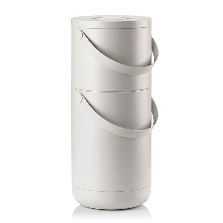 Circular Mülleimer, 22 + 12 l., warm grey von Zone Denmark