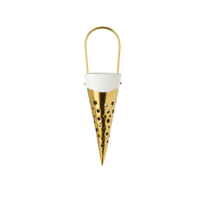 Nobili Teelicht-Kegel zum Hängen Kähler Design in der Ausführung gold