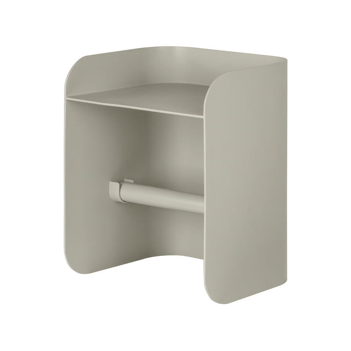 Carry Toilettenpapierhalter mit Ablage von Mette Ditmer in der Farbe sand grey
