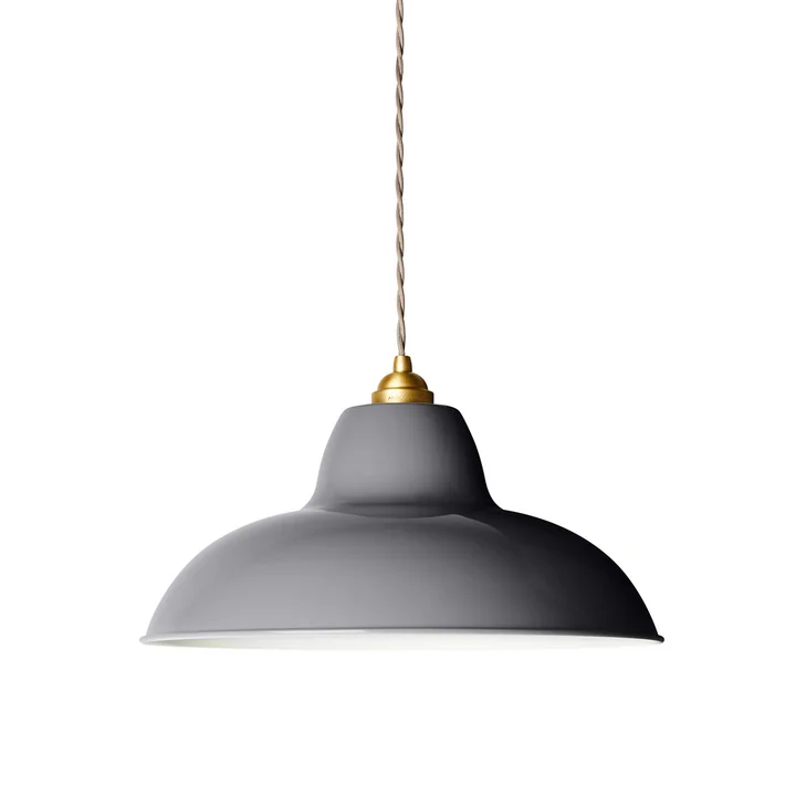 Original 1227 Midi Wide Messing Pendelleuchte von Anglepoise in der Farbe elephant grey
