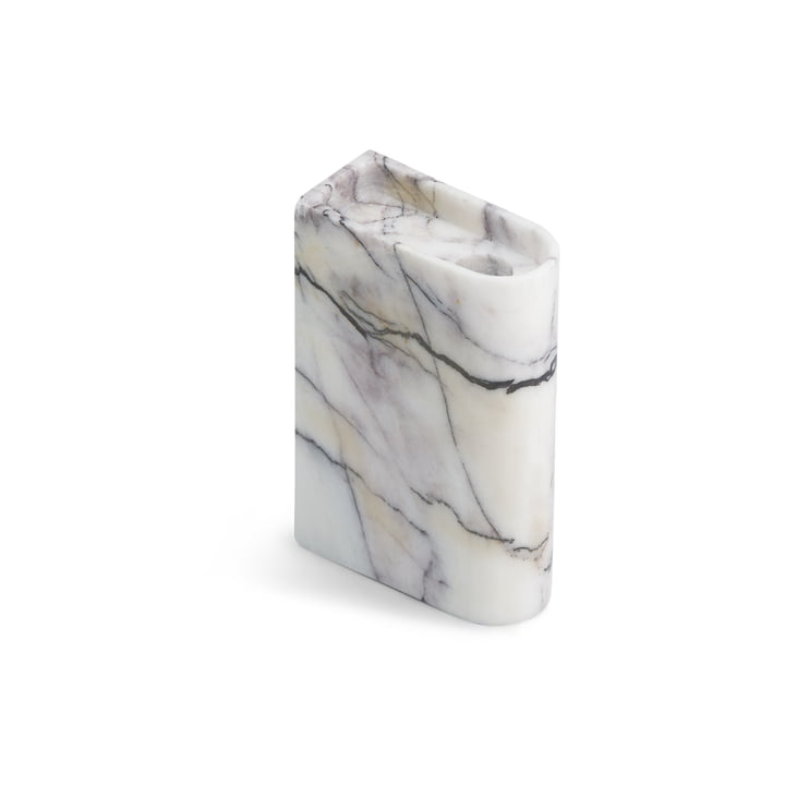 Monolith Kerzenhalter medium von Northern in der Ausführung Marmor weiß