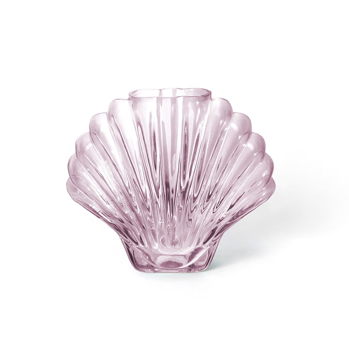 Seashell Vase von Doiy in der Ausführung pink / transparent