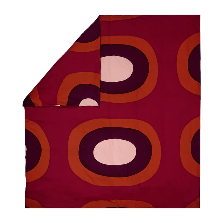 Melooni Deckenbezug von Marimekko in der Ausführung rot / braun / dark purple