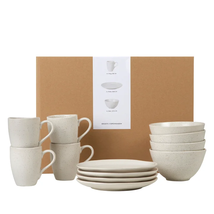 Nordic Vanilla Geschirr Frühstücksset, beige von Broste Copenhagen