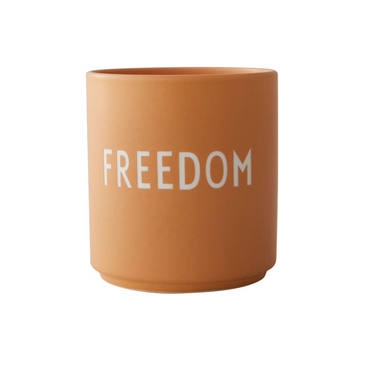 AJ Favourite Porzellan Becher, Freedom / orange von Design Letters
