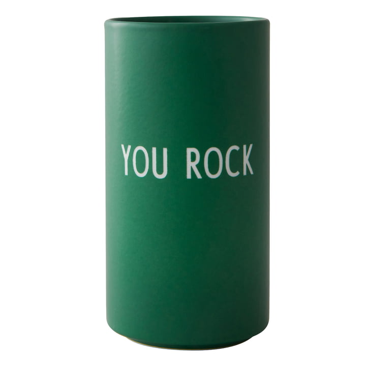 AJ Favourite Porzellan Vase, You Rock / grasgrün von Design Letters