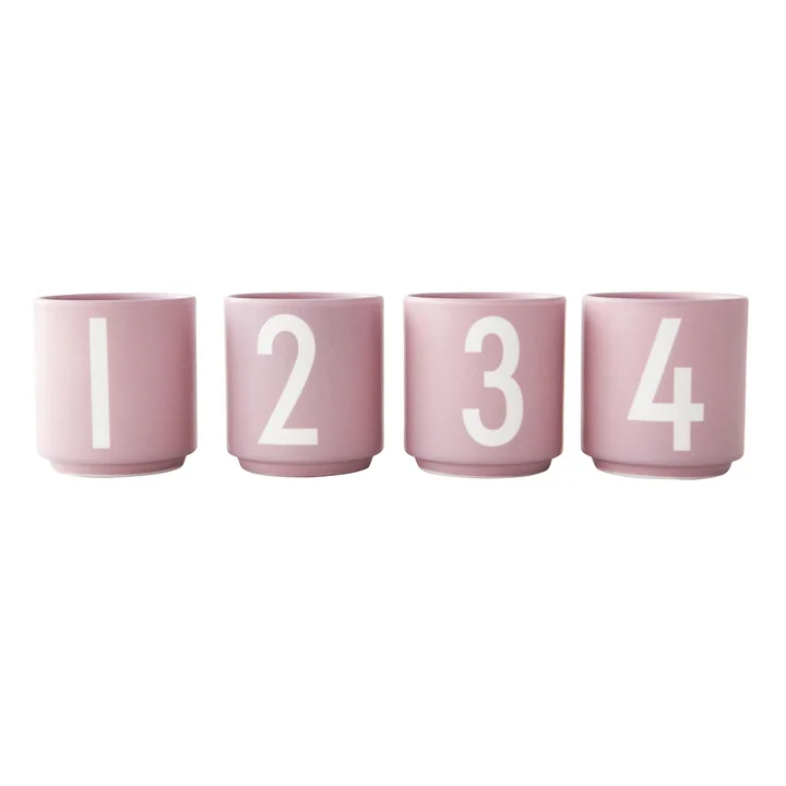 Porzellan Mini-Becher, lavendel (4er-Set) von Design Letters