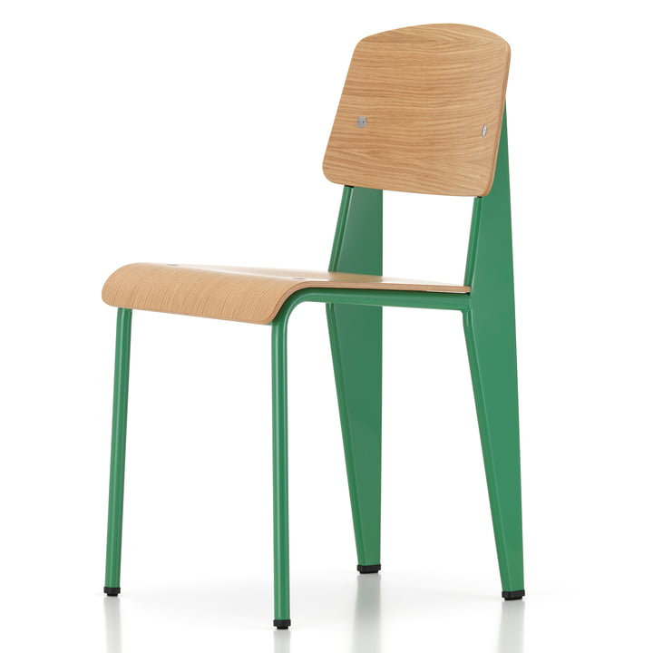 Prouvé Standard Stuhl Blé Vert von Vitra in der Ausführung pulverbeschichtet (glatt) / braun